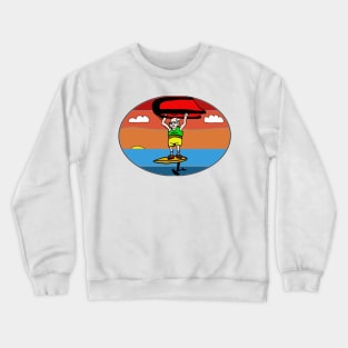 old fart on wingfoil Crewneck Sweatshirt